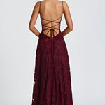 Robe longue "Cornelia" – Corset & dentelle
