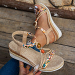 Comfortsandalen "Birgit" – Boho Gevlochten