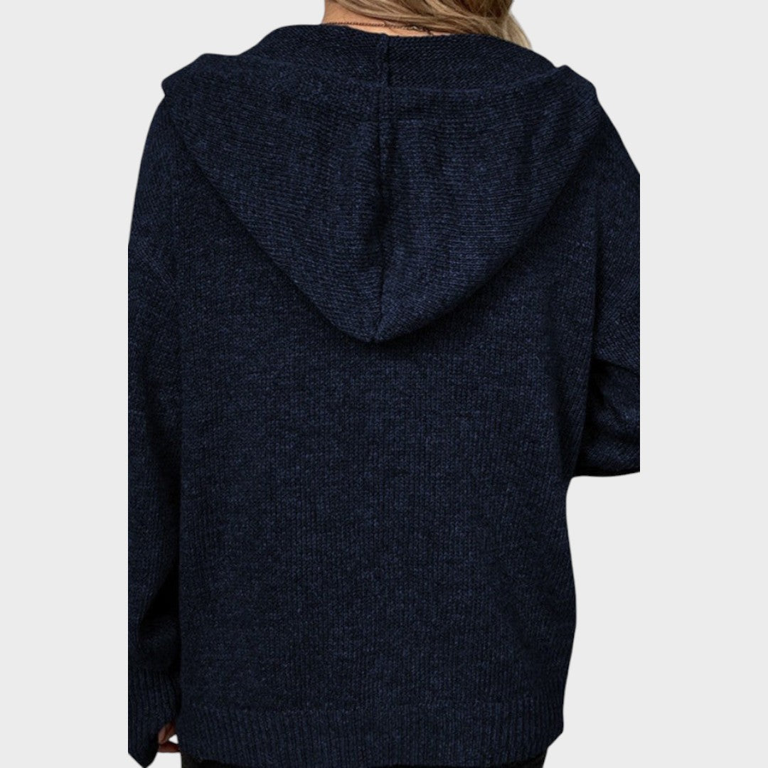 Cardigan "Merle" – Zacht Gebreid met Kap