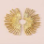 Boucles d'oreilles – Métal à bord ondulé