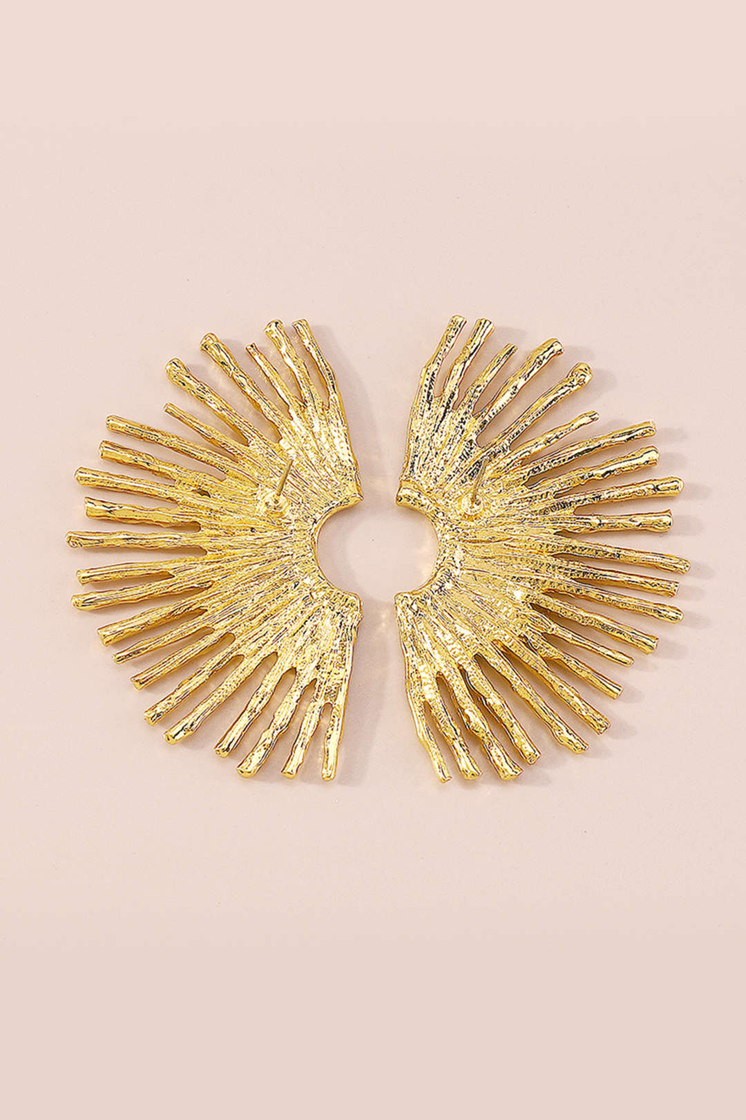 Boucles d'oreilles – Métal à bord ondulé