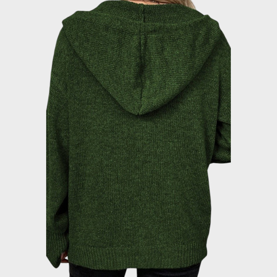 Cardigan "Merle" – Zacht Gebreid met Kap