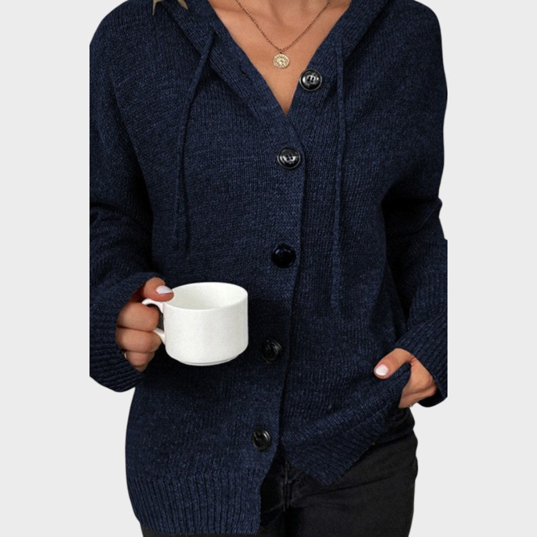 Cardigan "Merle" – Zacht Gebreid met Kap