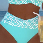 Bikini "Liesl" – Cut-out met Ruitmotief