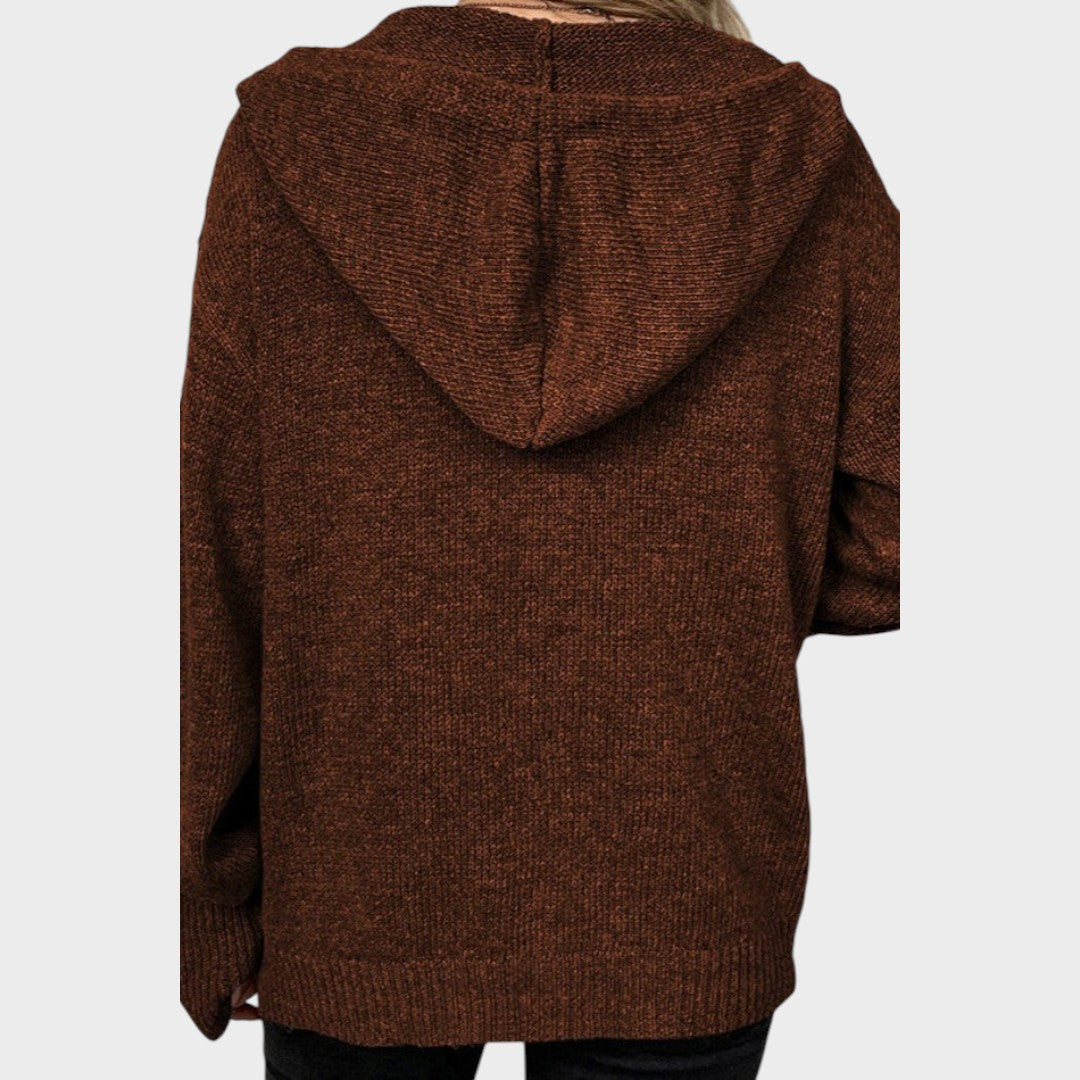 Cardigan "Merle" – Zacht Gebreid met Kap
