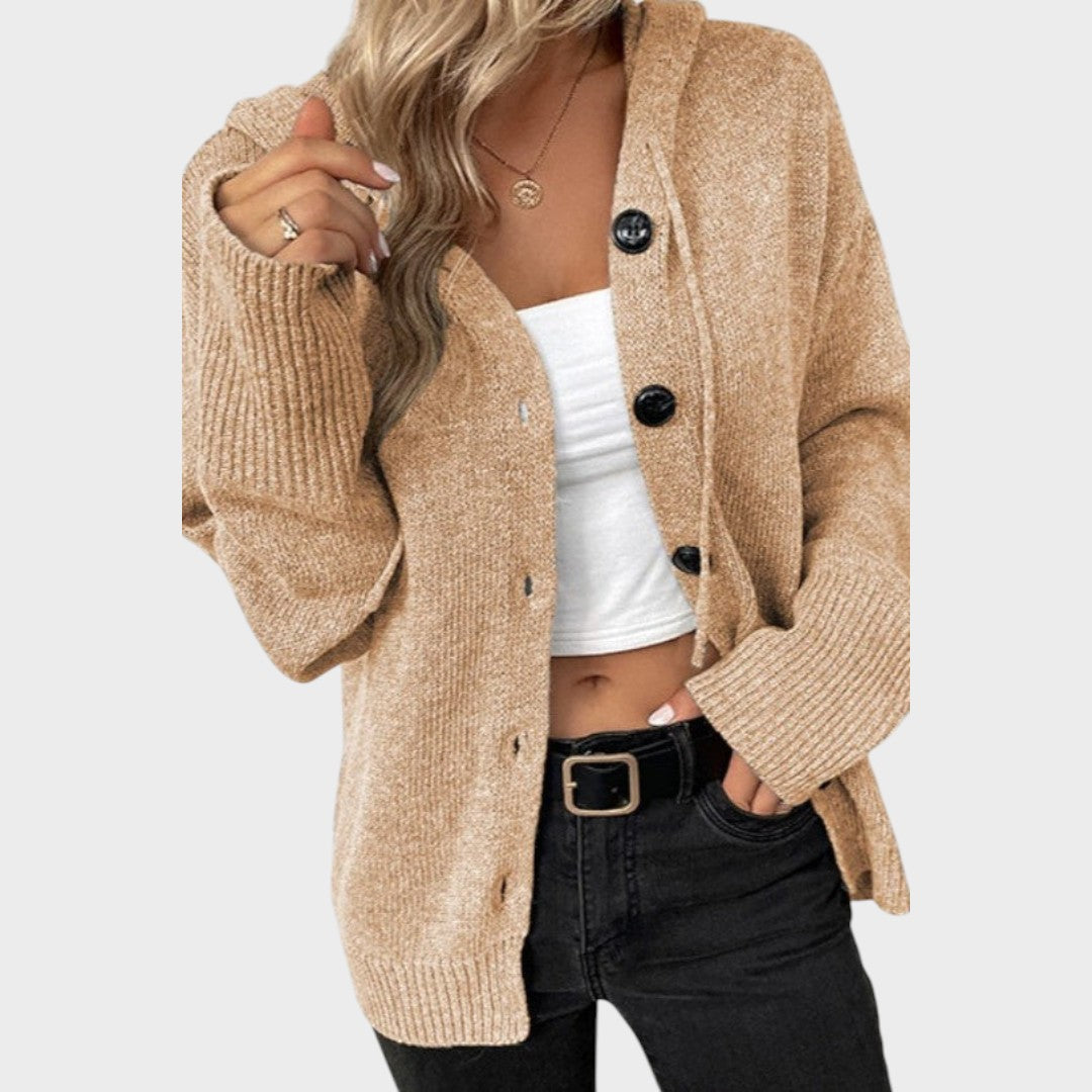 Cardigan "Merle" – Zacht Gebreid met Kap