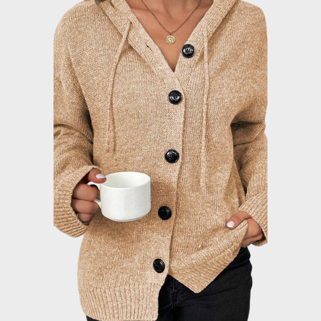 Cardigan "Merle" – Zacht Gebreid met Kap