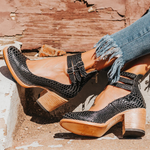 Pumps "Ginevra" – Drie Bandjes & Blokhak