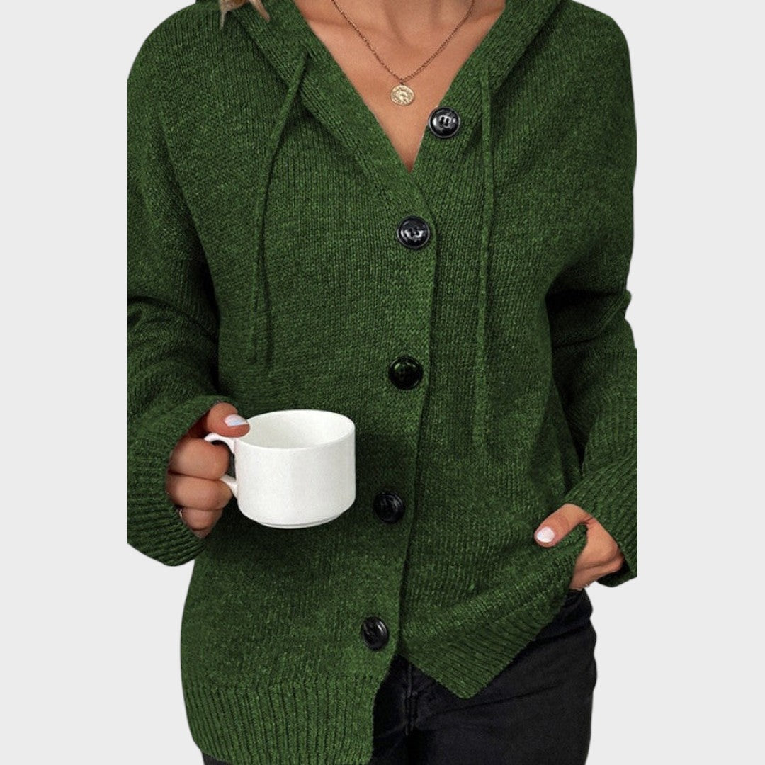 Cardigan "Merle" – Zacht Gebreid met Kap