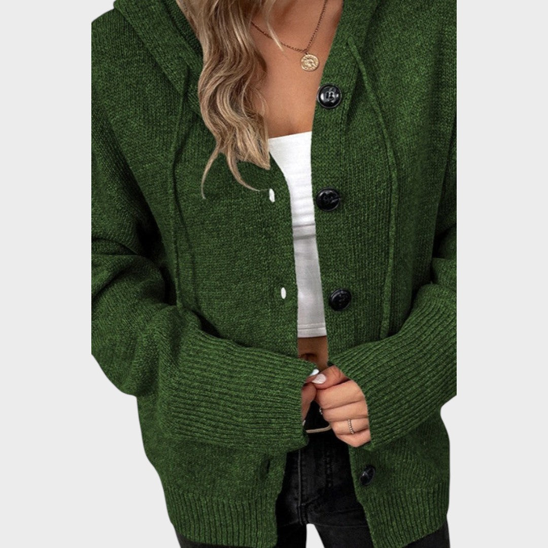 Cardigan "Merle" – Zacht Gebreid met Kap