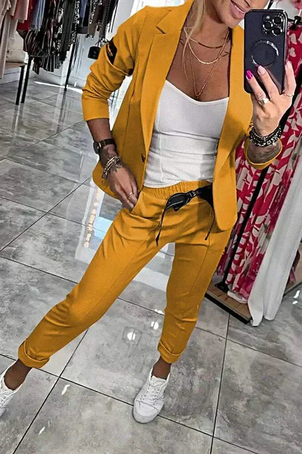 Ensemble "Adriana" – Blazer souple & pantalon