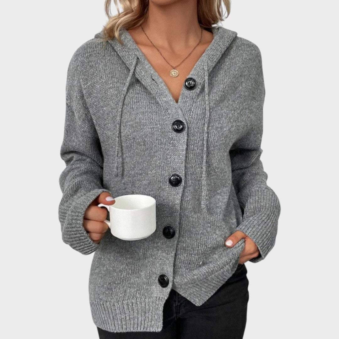Cardigan "Merle" – Zacht Gebreid met Kap