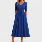 Robe Midi "Lea" – Élégante Coupe Trapèze