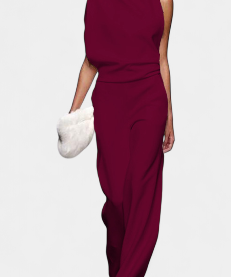 Asymmetrische Jumpsuit "Mia" – Vloeiende Pijpen