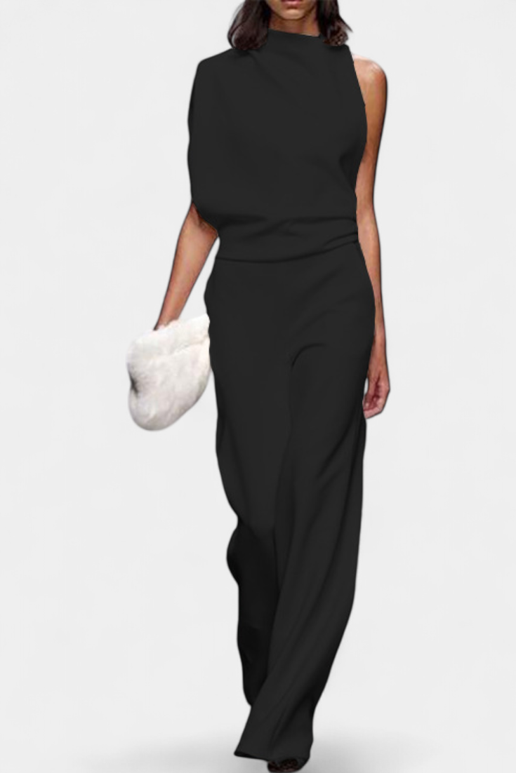 Asymmetrische Jumpsuit "Mia" – Vloeiende Pijpen