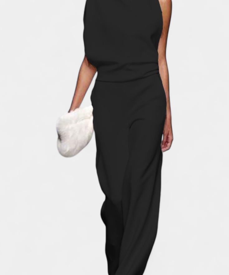 Asymmetrische Jumpsuit "Mia" – Vloeiende Pijpen