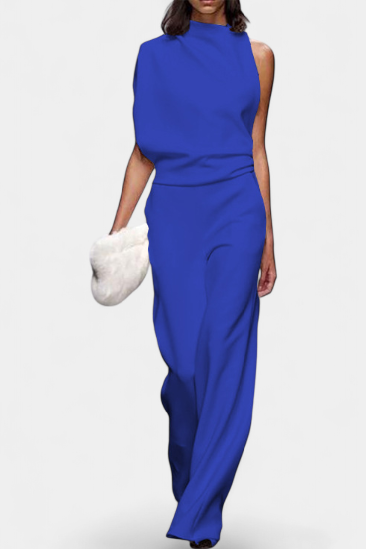 Asymmetrische Jumpsuit "Mia" – Vloeiende Pijpen