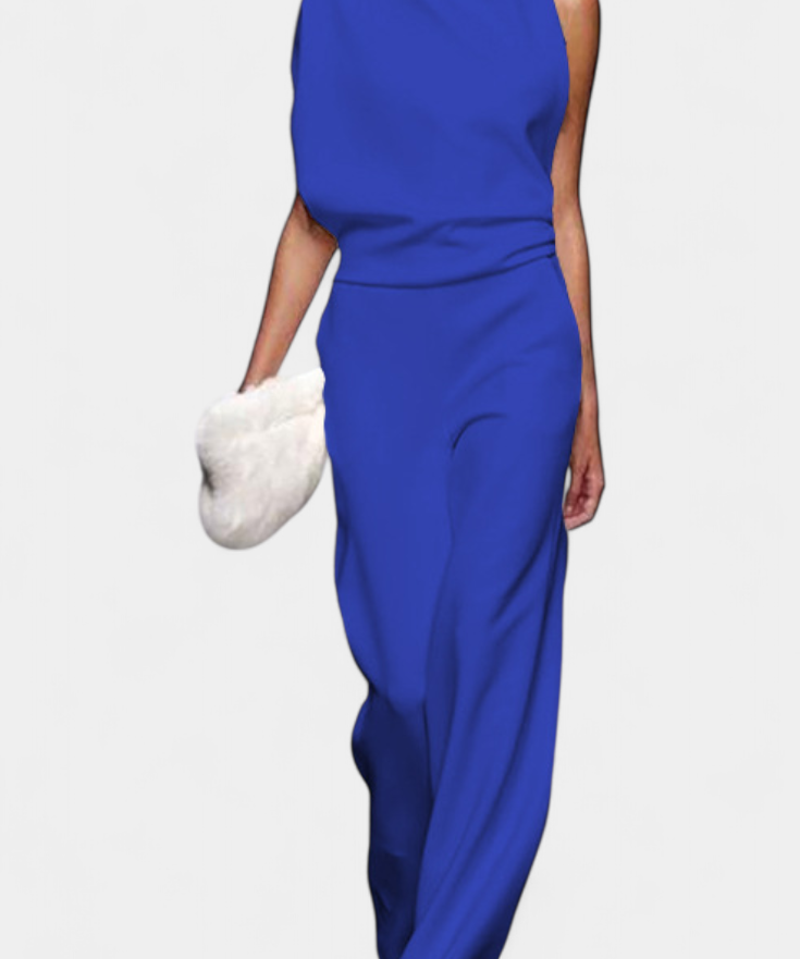 Asymmetrische Jumpsuit "Mia" – Vloeiende Pijpen