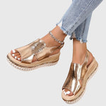 Sandales confort "Magdalena" – Doré & argenté