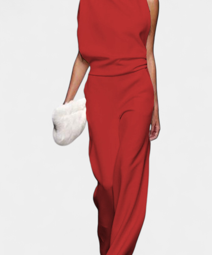 Asymmetrische Jumpsuit "Mia" – Vloeiende Pijpen