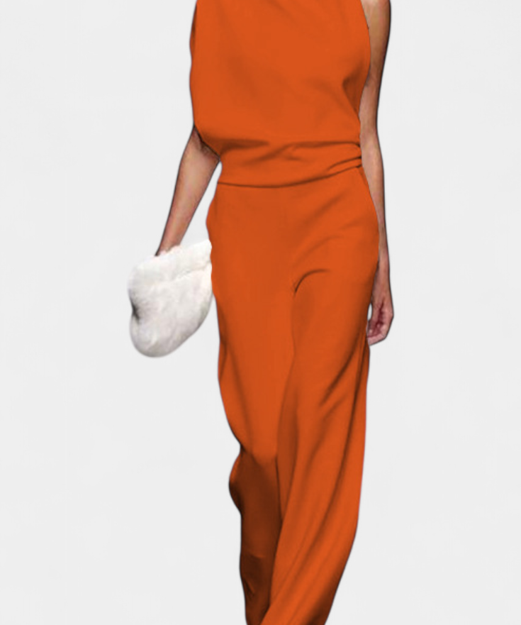 Asymmetrische Jumpsuit "Mia" – Vloeiende Pijpen