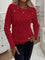 Pull en tricot "Leonie" – Torsades et boutons