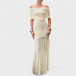 Lang Gebreid Kleed "Klara" – Off-Shoulder
