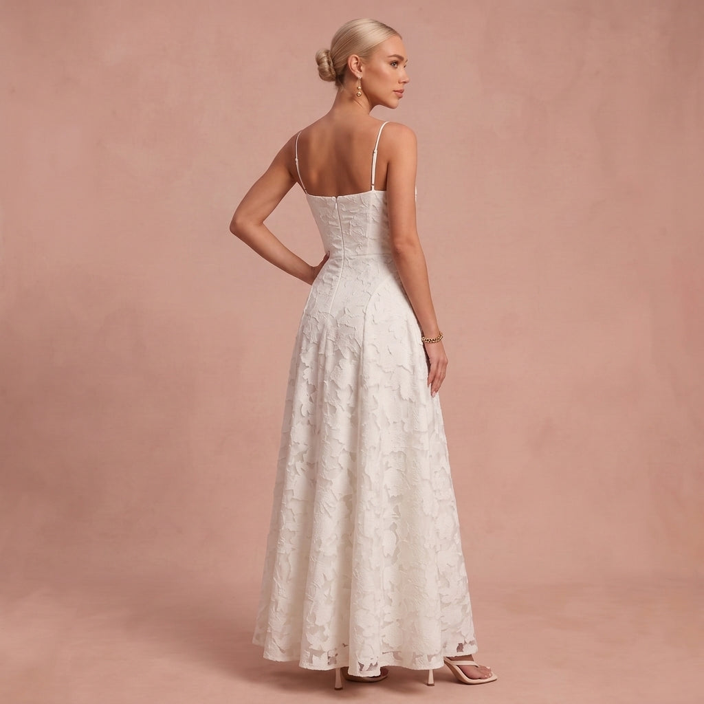 Robe longue "Cornelia" – Corset & dentelle