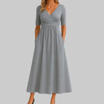 Robe Midi "Lea" – Élégante Coupe Trapèze