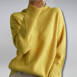 Trui "Angelika" – Oversized met Hoge Kraag