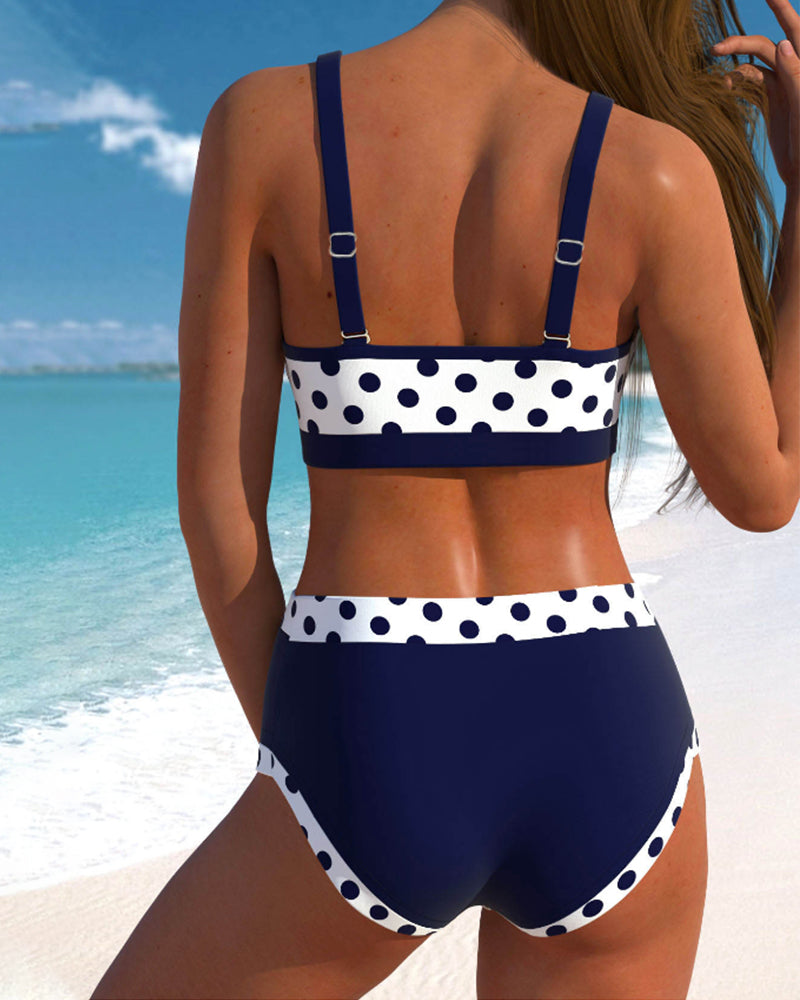 Bikini "Erika" – Stippen & Patchwork