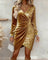 Robe Midi "Luise" – Velours & Paillettes