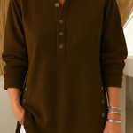 Pull "Elise" – Maille unie à manches longues