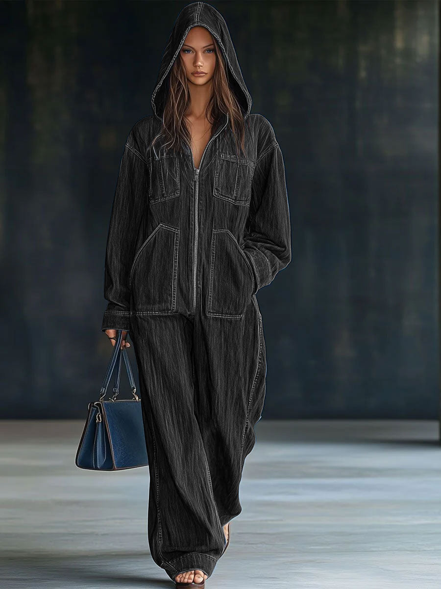 Hoodie-Jumpsuit "Hannah" – Lange Mouwen