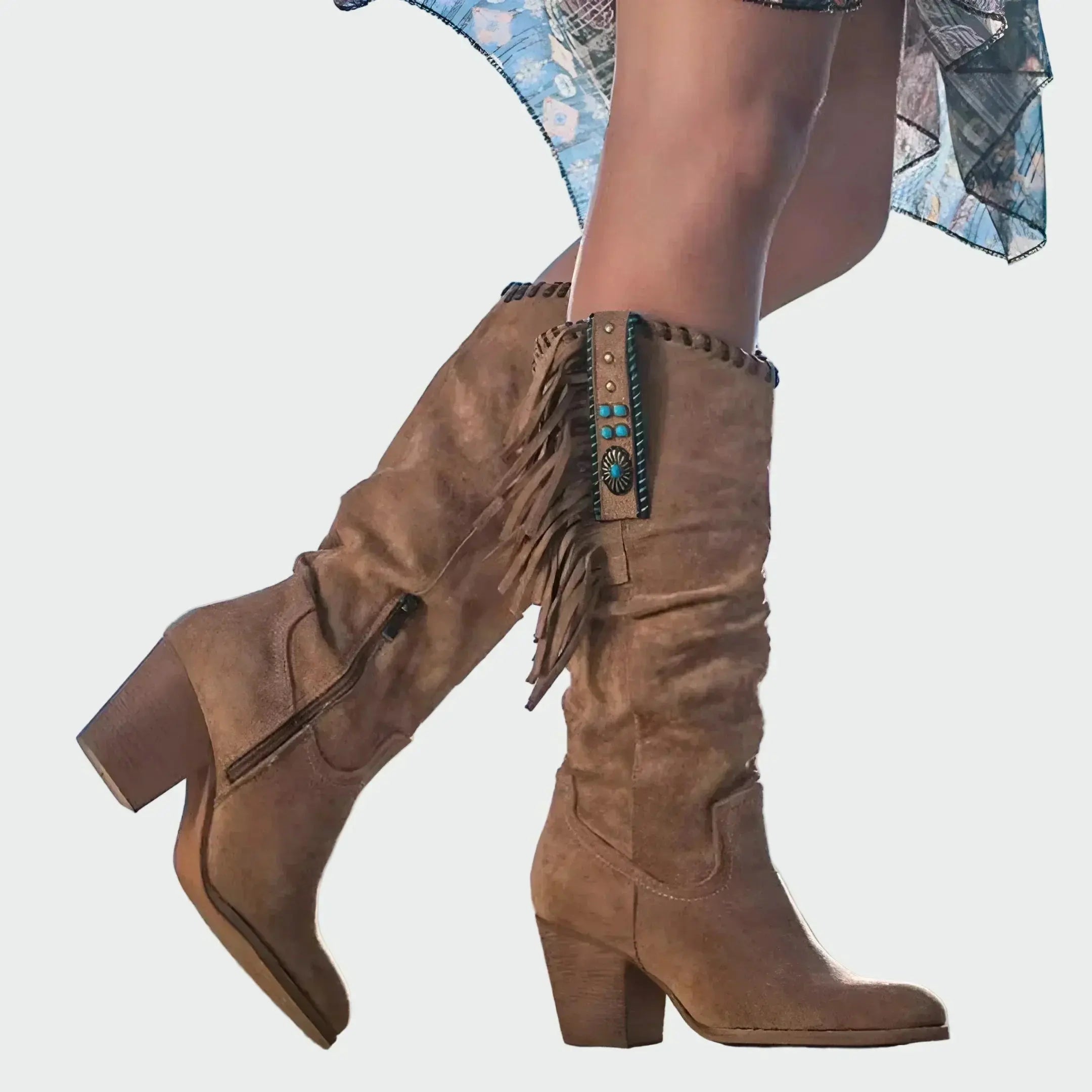 Cowboylaarzen – Boho Suède met Franjes
