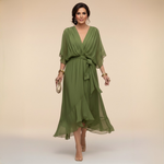 Robe en Mousseline "Irene" – Col en V
