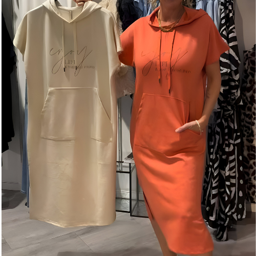 Robe sweat à capuche "Inge" – Casual
