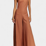 Halter-Jumpsuit "Marie" – Ramie met Wijde Pijpen