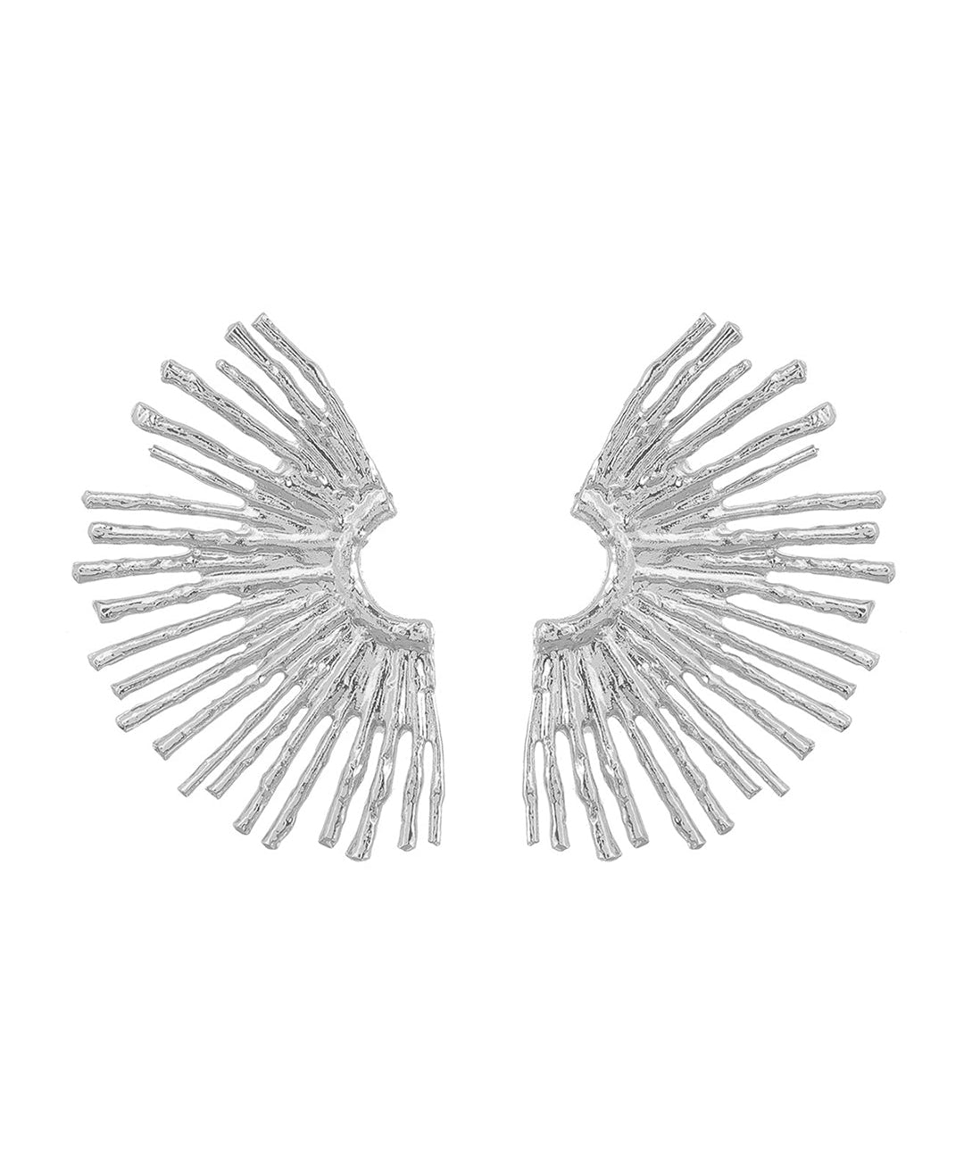 Boucles d'oreilles – Métal à bord ondulé