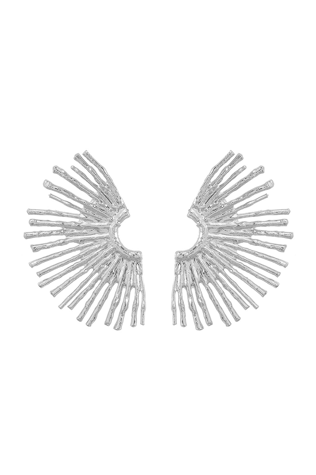 Boucles d'oreilles – Métal à bord ondulé