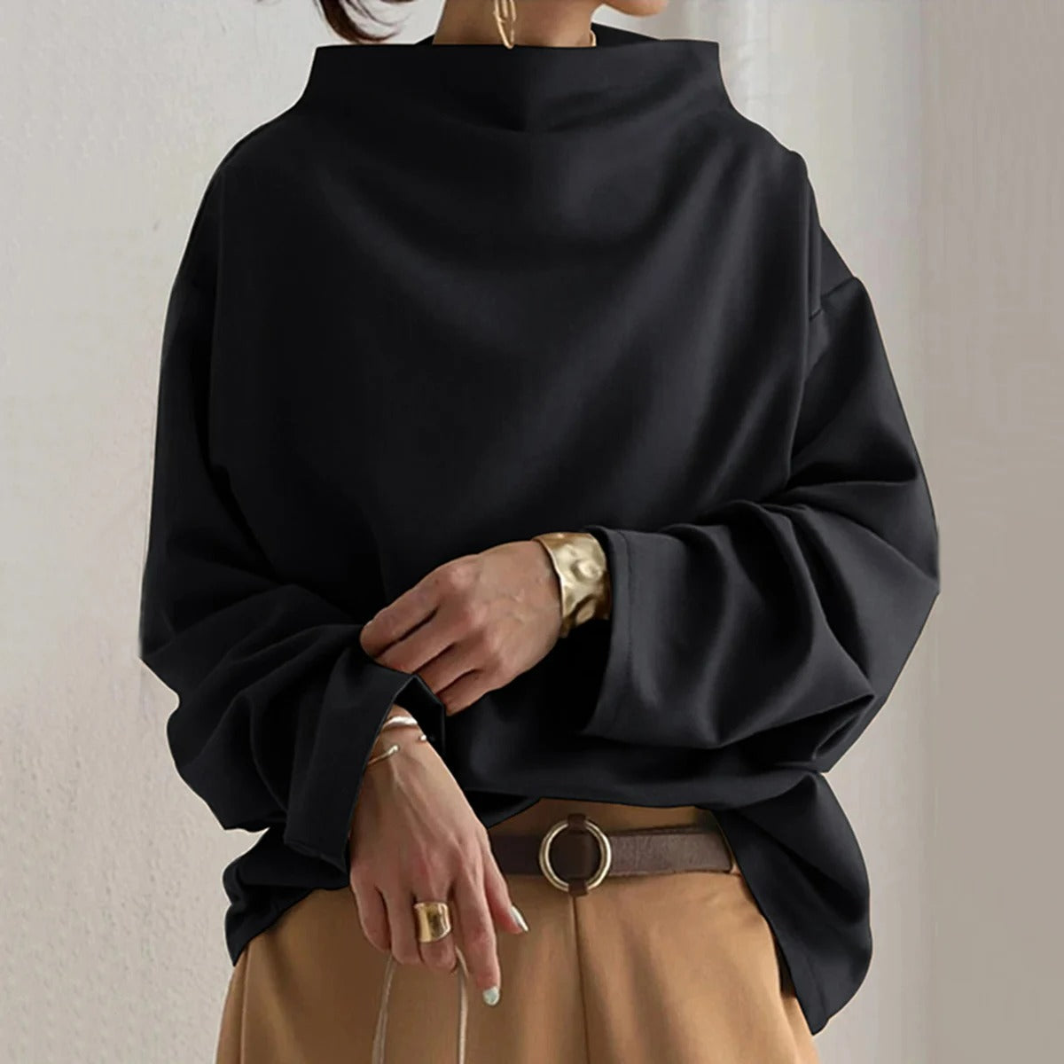 Trui "Clara" – Oversized Zwart