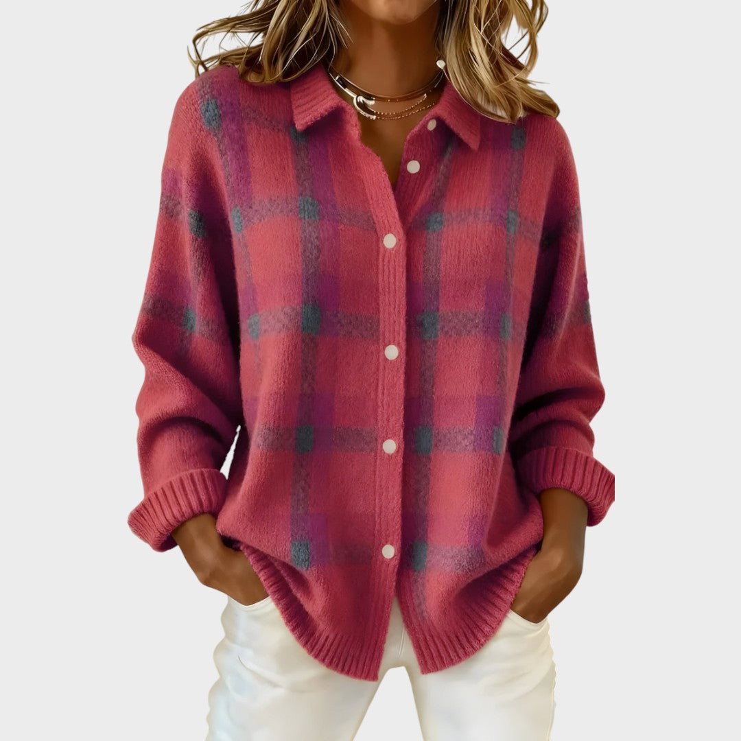 Gilet "Vera" – Maille à Carreaux