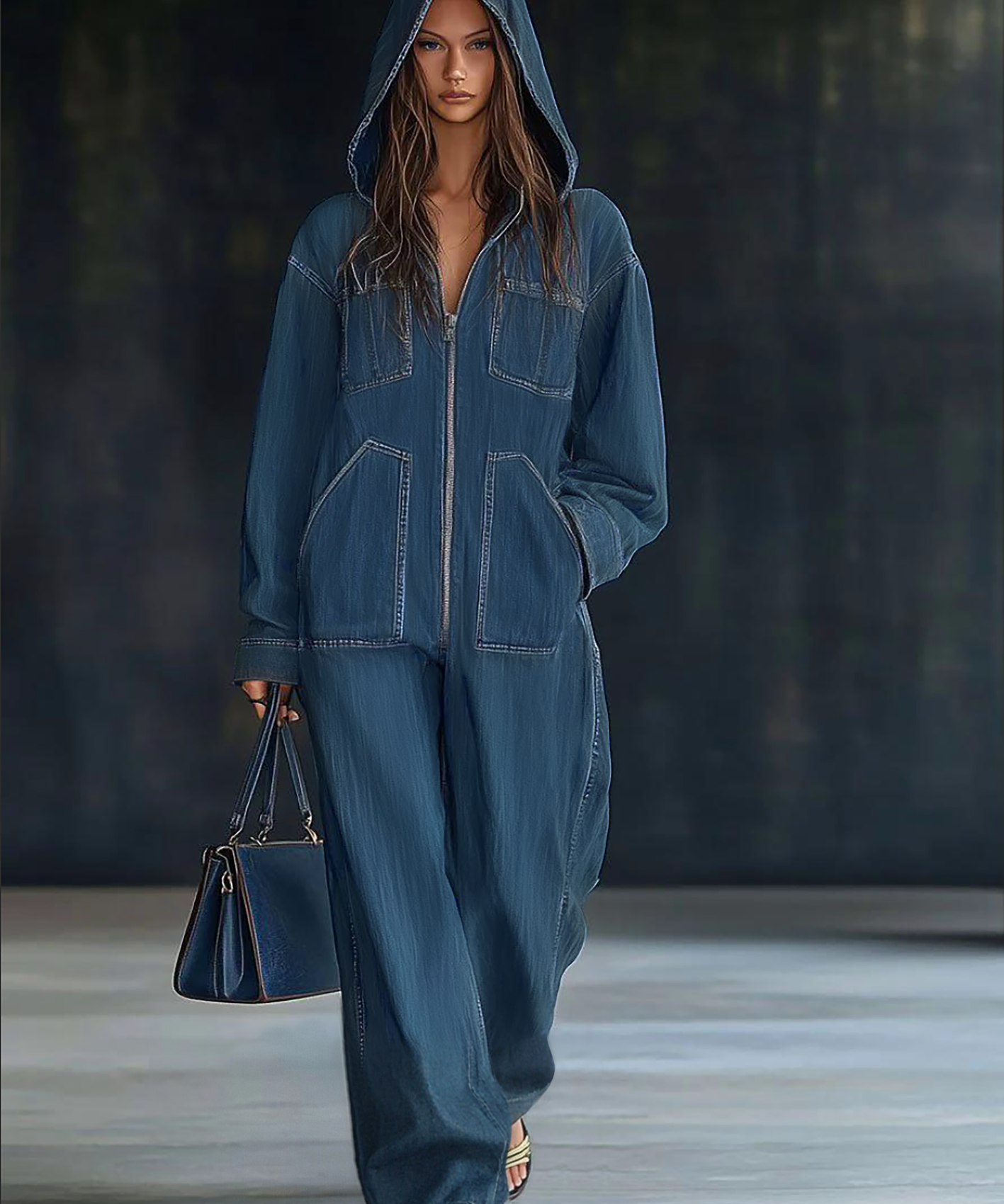 Hoodie-Jumpsuit "Hannah" – Lange Mouwen