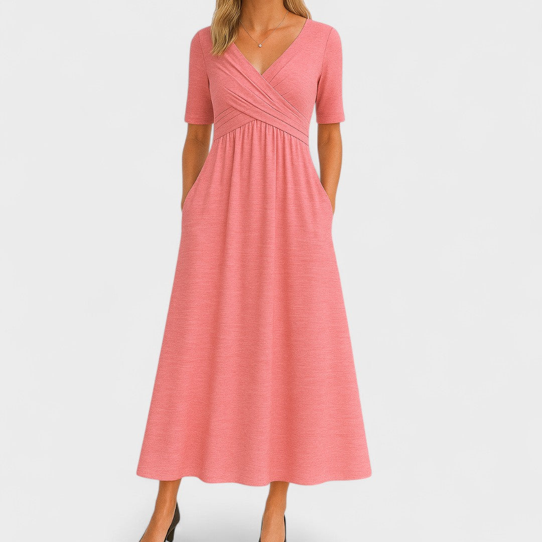 Robe Midi "Lea" – Élégante Coupe Trapèze