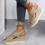 Sleehaksandalen "Lotta" – Metallic Glans