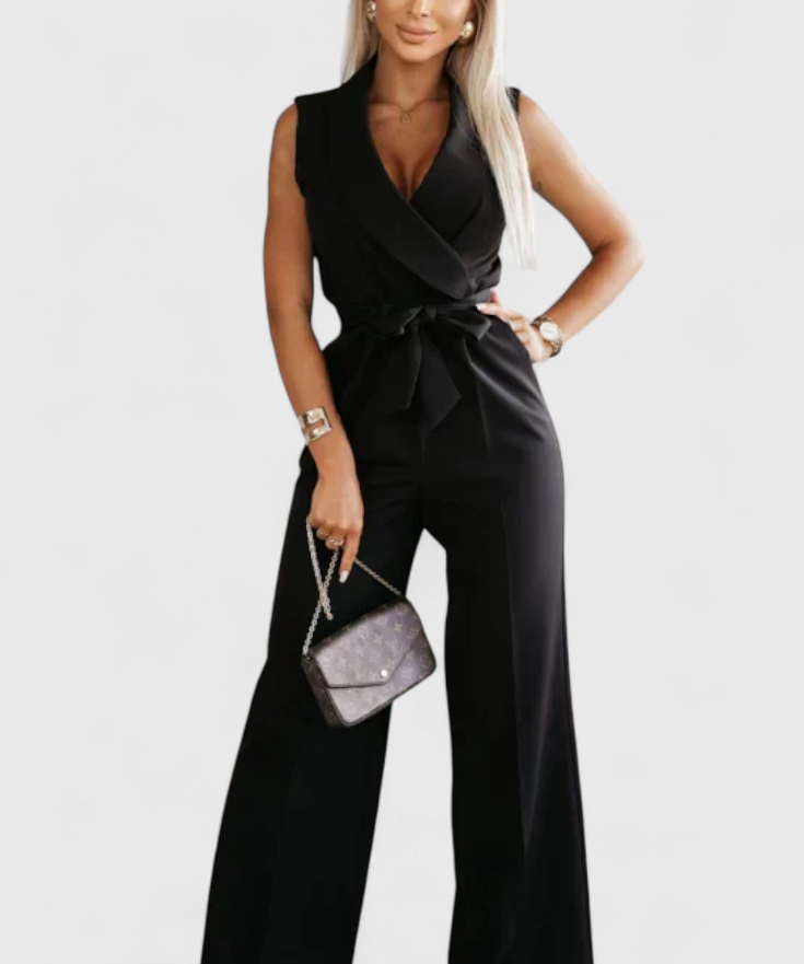 Jumpsuit "Lina" – Mouwloos met Strik