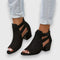 Sandalen "Nadine" – Blokhak & Retro