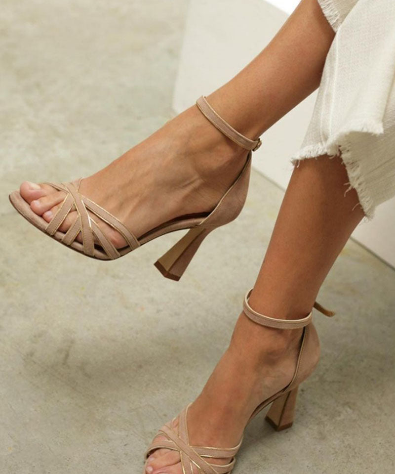 Sandales "Elviera" – Patchwork à petit talon
