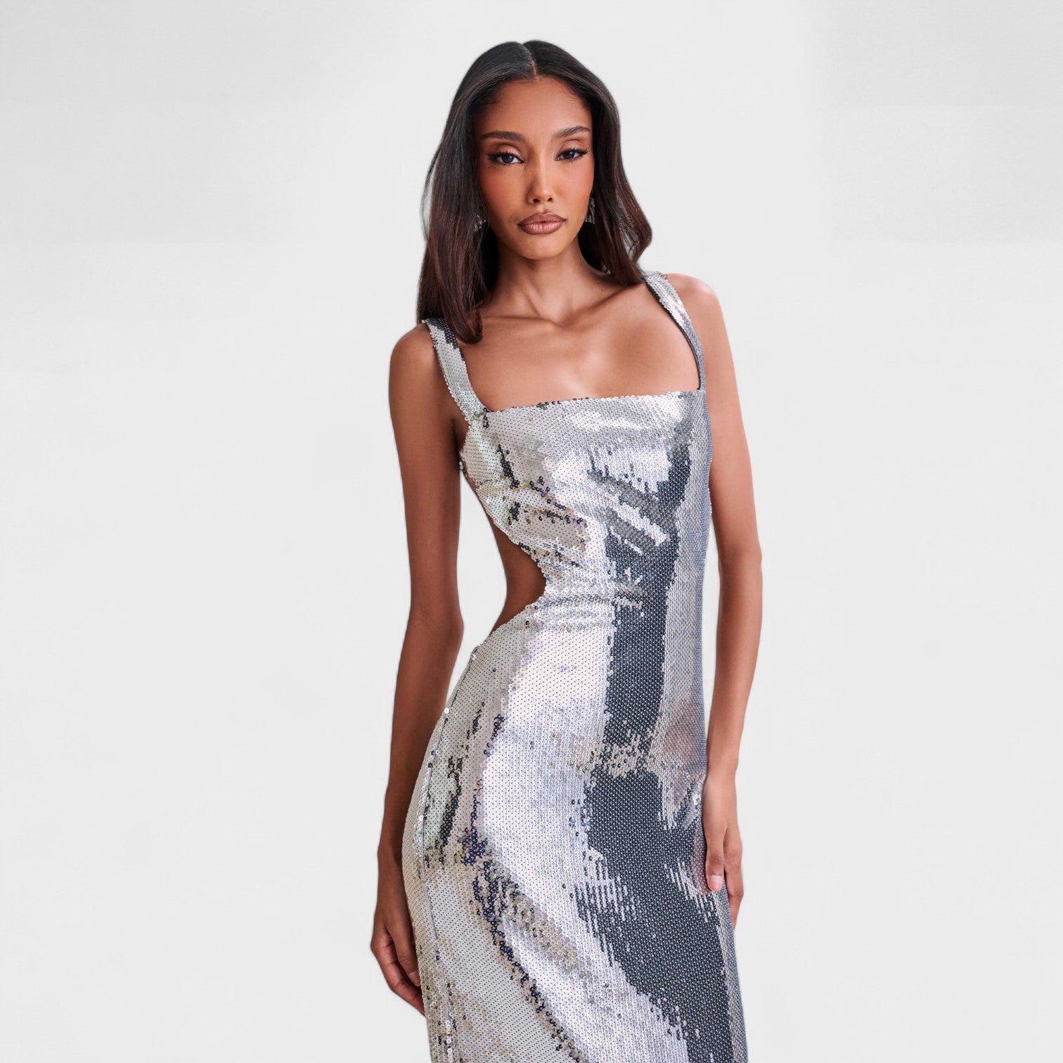Pailletten Avondkleed "Sparkle Silver" – Zilver