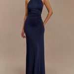 Robe longue dos-nu "Elke" – Drapée